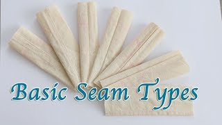 7 Seam Types and How to Make it Sewing Lesson for Beginner 3 [upl. by Colombi]