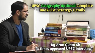 UPSC Geography Optional Complete BookList Strategy DetailsBy Arun Gupta [upl. by Luapnaes]