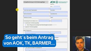 Verhinderungspflege Antrag ausgefüllt  AOK TK BARMER amp Co 2023 [upl. by Xyno]