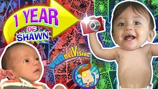 1 YEAR OF SHAWN One Picture Daily Vlog 🎁 Babys First Birthday FUNnel Vision Learning Candles [upl. by Frohne66]