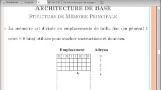 Chapitre I Architecture Générale de lUnité Centrale dun Ordinateur ARAB ب العربية [upl. by Luar562]