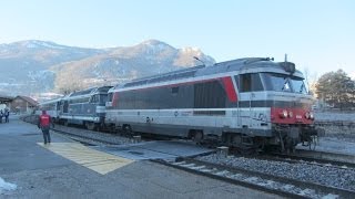 France SNCF Paris Austerlitz to Briancon overnight super pointes ski trains  22nd Feb 2014 [upl. by Robbi883]