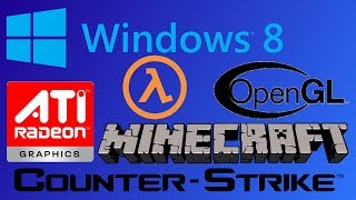 Windows 8 OpenGL ATI AMD Problem Замена драйвера Виндовс 8 для поддержки OpenGL  Minecraft  CS 16 [upl. by Severen]