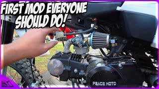 First Mod Everyone Should Do After Buying A Chinese PitDirt Bike To Improve Performance [upl. by Hobbie400]