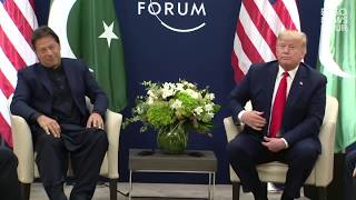 WATCH Donald Trump talks with Pakistani Prime Minister Imran Khan at World Economic Forum in Davos [upl. by Egiap986]