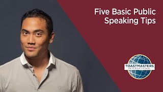 Five Basic Public Speaking Tips [upl. by Chu124]