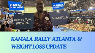 KAMALA HARRIS RALLY  WEIGHT LOSS UPDATE  WE BOUGHT OUR FIRST PALLETT [upl. by Aerdnwahs]