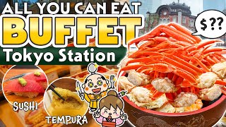 Tokyo Station  All You Can Eat Japanese Food Buffet and Crab  Japan Travel Vlog [upl. by Livvie208]