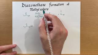 Diazomethane formation of methyl esters [upl. by Cherri]