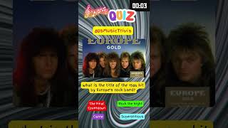 Whats Europes Hit billboardhot100 90s musicquiz 80s musictrivia shorts [upl. by Anelehs]