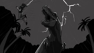 quotThe Main Roadquot JURASSIC PARK illustrated scene [upl. by Richarda227]