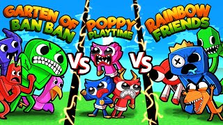 RAINBOW FRIENDS vs POPPY PLAYTIME vs GARTEN of BANBAN [upl. by Cathryn695]