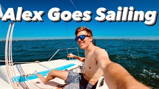 Alex Finally Goes Sailing And The Adventures Begin Sailing Meraki  Ep37 [upl. by Nosnhoj895]