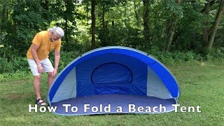 How To Fold a Beach Tent  1 minute [upl. by Alyks]