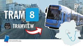 STIBMIVB Tram 8  LouiseLouiza  Roodebeek tramview HD Brussels [upl. by Sanoy]