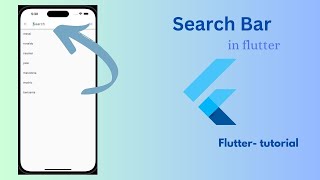 How to make search bar in flutter2023  Search bar using flutterFlutter tutoriallearn flutter [upl. by Fairlie382]