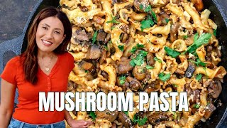 Garlic Mushroom Pasta Without the Cream  The Mediterranean Dish [upl. by Monreal711]