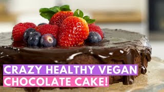 Crazy healthy vegan chocolate cake Gluten free recipe [upl. by Aidni]