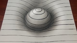 Drawing Easy How to Draw a 3D Sphere with Lines [upl. by Osgood]