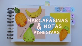 Cómo hago NOTAS ADHESIVAS SEPARADORES Y MARCAPÁGINAS KAWAII 🍍 Apuntes bonitos y organizados [upl. by Frum]