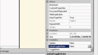 SSRS Tutorial 02 Part 44  Toggling Visibility [upl. by Jecoa]