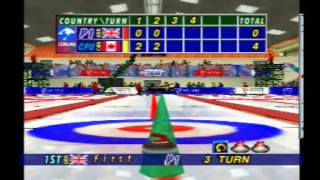 Nagano Winter Olympics 98 N64 Curling [upl. by Eissirhc]