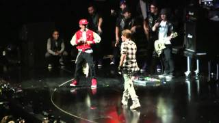 Justin Bieber and Jaden Smith show off their dance moves  the NYC Jingle Ball on 12102010 [upl. by Diella486]