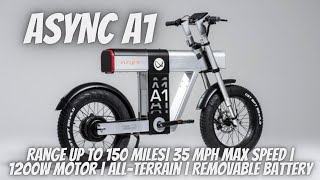 ASYNC A1 Futuristic ebike with a 150 mile range [upl. by Odilia]