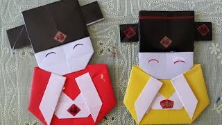 小財神摺紙 Chinese Mammon Origami （財神爺折紙） [upl. by Bergin660]