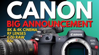 Canon R5c 8K Cinema 4K Cinema RF Lenses Firmware Update [upl. by Crescantia]