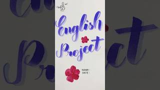 Front page ideas  hand lettering  calligraphy for beginners  brush pen calligraphy shorts jd [upl. by Glassco]