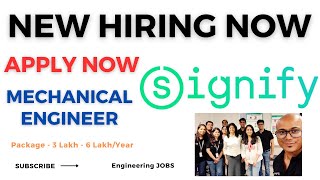 Signify Innovations India Limited  Fresher Assistance Mechanical Engineer  Mechanical Engineer Job [upl. by Enattirb]