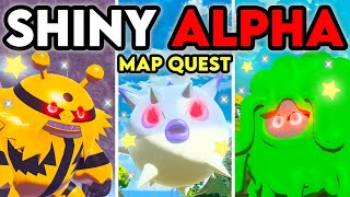 SHINY ALPHA MAP QUEST  35 MORE in Pokemon Legends Arceus [upl. by Llebiram]