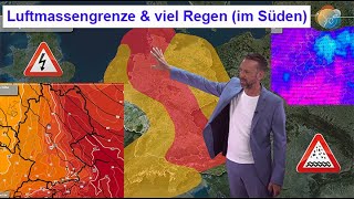 Luftmassengrenze amp viel Regen rund um den Alpenraumnördlichen Mittelmeerraum Gewitter amp Taupunkte [upl. by Nali]