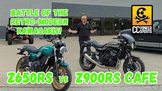 Comparing Two RetroModern Classics the Kawasaki Z900RS vs Z650RS [upl. by Jeth]