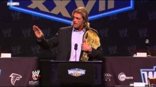 WWE WrestleMania XXVII Press Conference Edge [upl. by Norry]