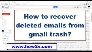 How to recoverrestore deleted emails from gmail trash [upl. by Uird]