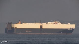 Vehicles Carrier  Roro ship GREEN COVE Flag USA US IMO 9181560 MMSI 338657000 [upl. by Yelmene]