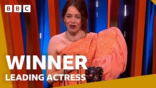 Emma Stone wins Leading Actress  BAFTA Film Awards 2024  BBC [upl. by Naanac]