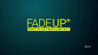 Fade Up RTL for After Effects v15 [upl. by Aramanta]