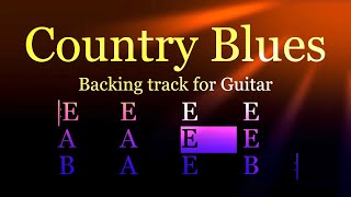 Country Blues in E major uptempo backing track for Guitar 188bpm Play along and enjoy [upl. by Hsirk345]