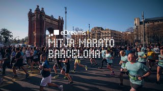 eDreams MITJA MARATÓ BCN 2023  HIGHLIGHTS [upl. by Odnumde]