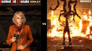 Ashley vs Village Chief Mendez Boss Fight [upl. by Enobe495]