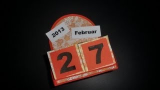 Kalender aus Papier Calendar PaperART  Bastelanleitung HDdeutsch [upl. by Eibrab]