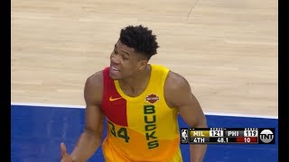 Giannis Antentokounmpo Blocks Joel Embiid FOUR Times in Win vs Sixers [upl. by Castora643]