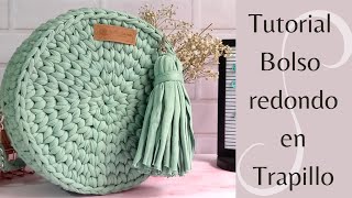 Bolso en trapillo  Tutorial de Crochet  Para principiantes [upl. by Jauch416]