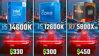 INTEL i514600K vs INTEL I512600K vs RYZEN 7 5800X3D  Test in 6 Games [upl. by Gladis]