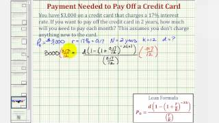 Ex Determine a Monthly Payment Needed to Pay Off a Credit Card [upl. by Immaj318]