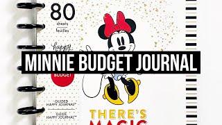 The Happy Planner  Disney  Minnie Mouse Guided Budget Journal Flip Through and Review [upl. by Dnalevets]