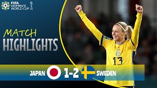 Sverige Japan  Mål och Höjdpunkter  VM Fotboll 2023 Damer [upl. by Ecirtram]